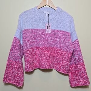 Sincerely Jules Cropped Knit Boho Chunky Sweater Size Small cottagecore cozy